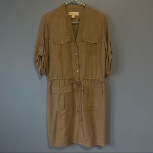 Michael Kors Safari Khaki Shirtdress